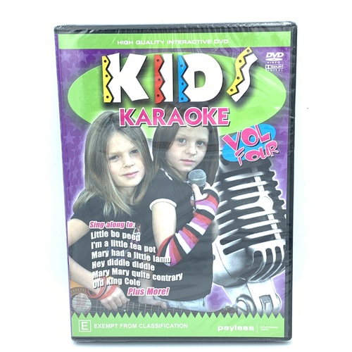 Kid&#39;s Children Karaoke Volume 4 -Rare DVD Aus Stock -Kids &amp; Family New