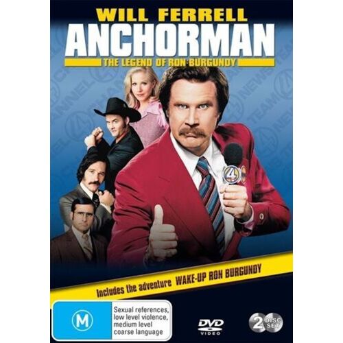 ANCHORMAN - THE LEGEND OF RON BURGUNDY -Rare DVD Aus Stock Comedy New Region 4