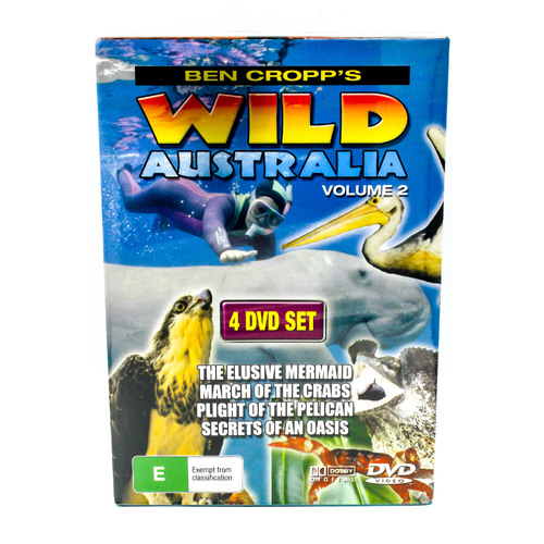 Ben Cropp&#39;s Wild Australia Volume 2 4 Disc Set -Educational DVD Series New