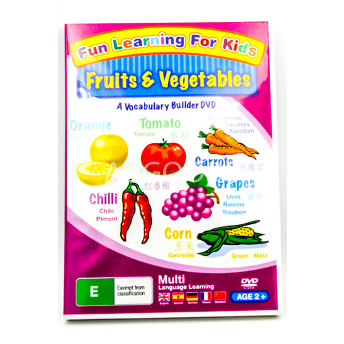 Fun Learning for Kids - Fruits &amp; Vegetables -Kids DVD Series New