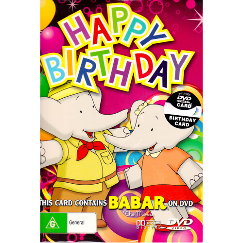 Barbar The Movie Happy Birthday Card DVD