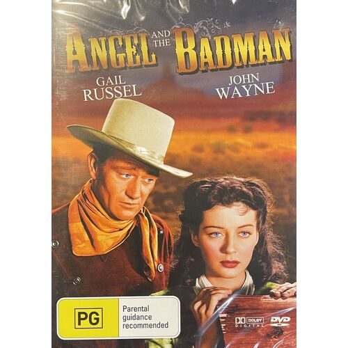 ANGEL AND THE BADMAN John Wayne &amp; Gail Russell PAL - Rare DVD Aus Stock New
