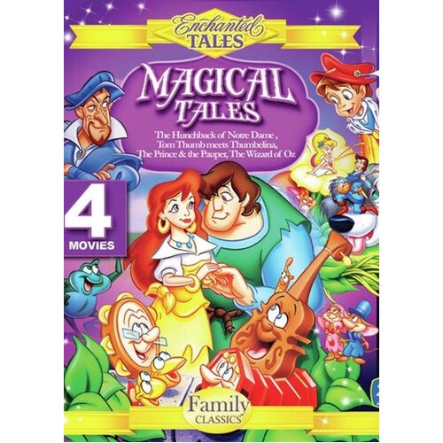 Enchanted Magical Tales 4 movies Kid&#39;s Childrenanimated Box Set