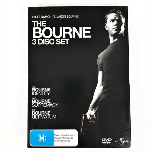 The Bourne 3 Disc Set - Rare DVD Aus Stock PREOWNED: DISC LIKE NEW