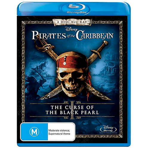 Pirates of the Caribbean The Curse of the Black Pearl) Blu-Ray Preowned: Disc Like New