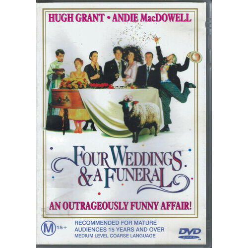 FOUR WEDDINGS &amp; A FUNERAL DVD Preowned: Disc Excellent