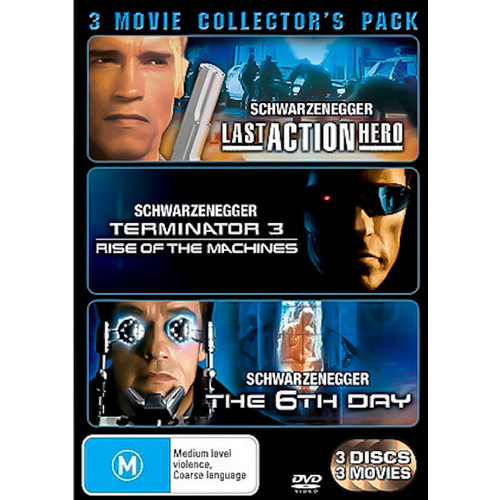 Last Action Hero / Terminator 3 Rise Of The Machines / The 6th Day - 3 Movie Collector&#39;s Pack DVD Preowned: Disc Excellent