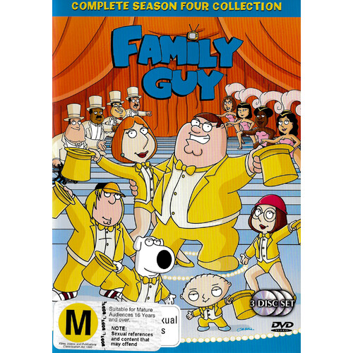 Family Guy Season 4 -Rare Aus Stock Comedy DVD Preowned: Excellent Condition