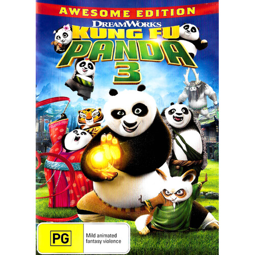 Kung Fu Panda 3 -Animated DVD Rare Aus Stock Preowned: Excellent Condition