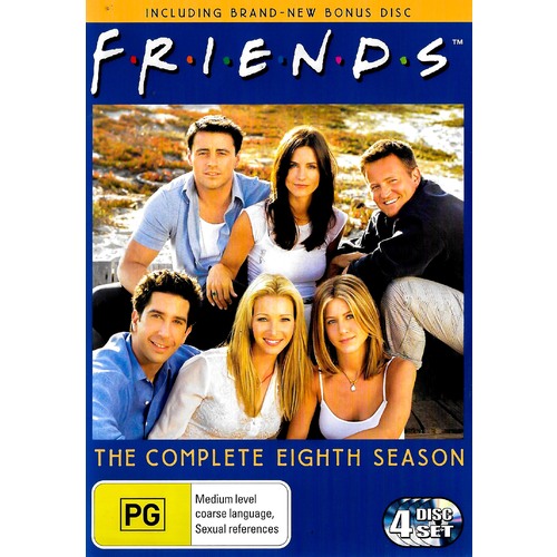 Friends Season 8 - DVD Series Rare Aus Stock Preowned: Excellent Condition