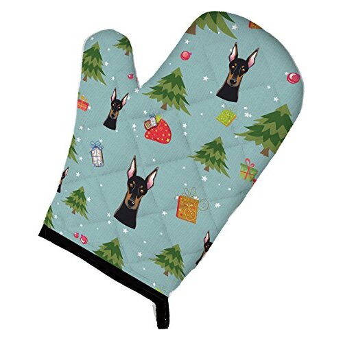 Christmas Tree Doberman Pinscher Oven Mitt, 12&quot; by 8.5&quot;, Caroline&#39;s Treasures BB5034OVMT
