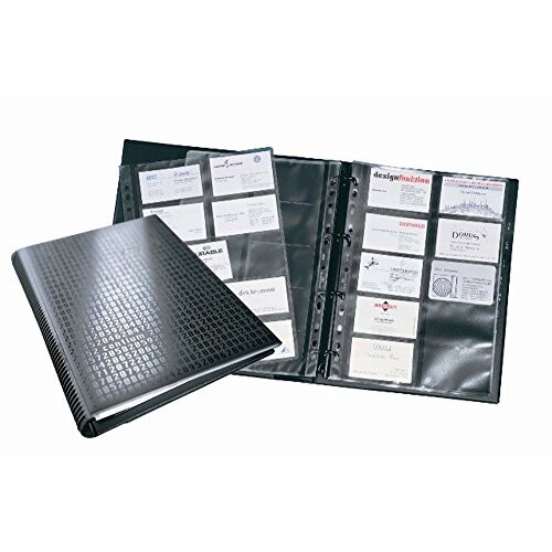 Durable Visifix Centium Business Card Holder, A4 400 Capacity, Black CU240901