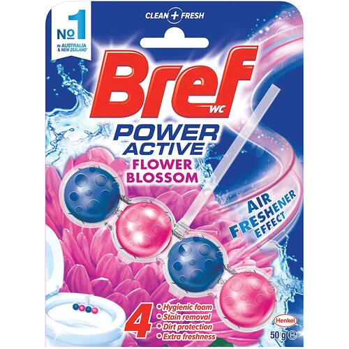 Bref Power Active Flower Blossom, Rim Block Toilet Cleaner, 50g