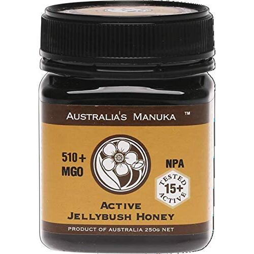 AUSTRALIA&#39;S MANUKA Active Jellybush NPA 15 plus ULF Honey 250 gm