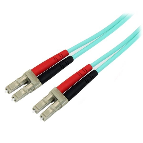 10m 10 Gb Aqua Duplex LSZH Fiber Patch Cable LC-LC - StarTech.com - A50FBLCLC10