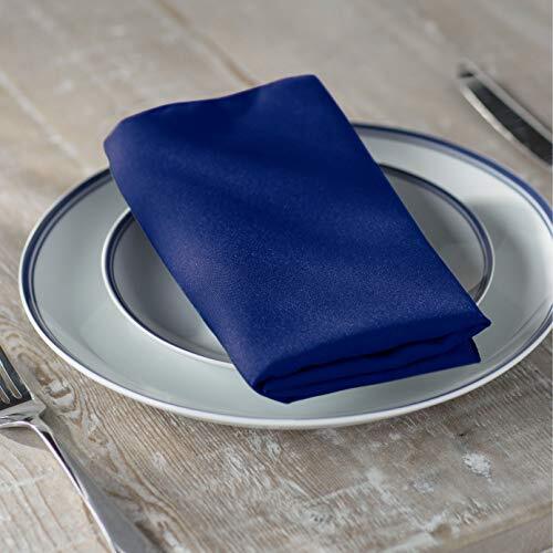 LA Linen 10-Pack Polyester Poplin Napkins 17 by 17-Inch, Royal Blue