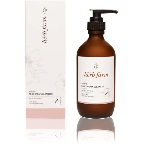 The Herb Farm Softening Rose Cream Facial Cleanser - 200ml, 100% Natural Skincare