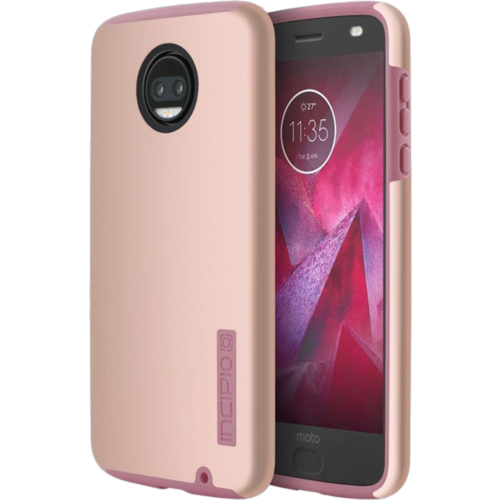 Incipio Dualpro Case for Motorola Z2 Force - Iridescent Rose Gold/Pink