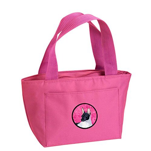 Caroline&#39;s Treasures SS4756-PK Rat Terrier Lunch or Doggie Bag, Large, Pink