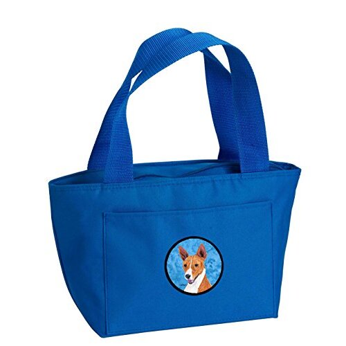 Caroline&#39;s Treasures SC9124BU Basenji Lunch or Doggie Bag, Large, Blue