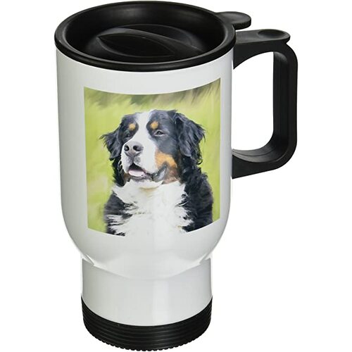 Bernese Mountain Dog - Travel Mug, 414ml (14oz), Stainless Steel -3dRose