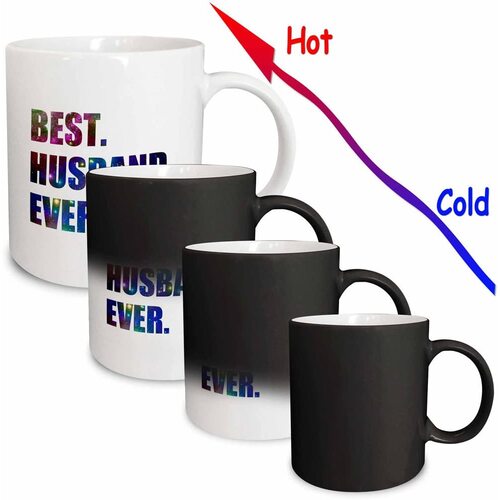 Best Husband Ever - Cut Out of Outer Space Stars and Galaxies Graphic - Magic Transforming Mug, 325 ml 11oz -3dRose