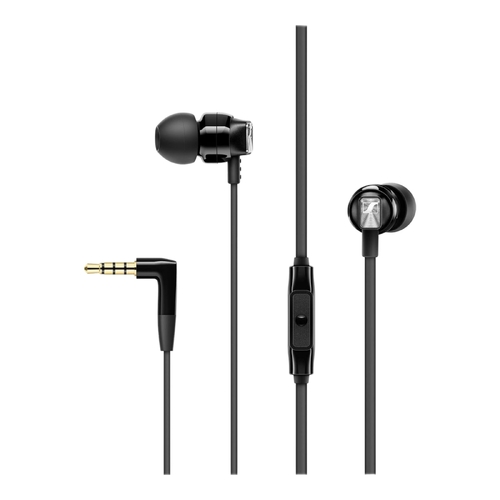 Sennheiser CX 300S In Ear Headphones Black Tangle Free Mic Music Control