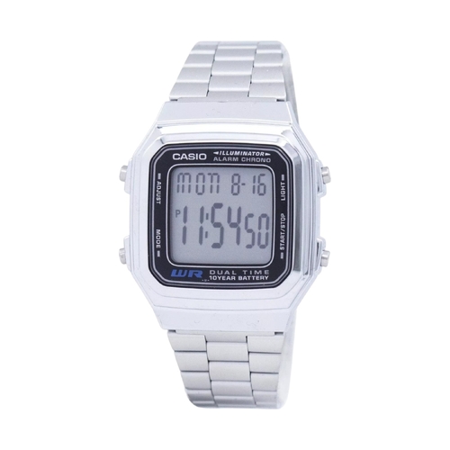 Casio Quartz Dress A178WA-1ADF Splash Resistant Men&#39;s Watch