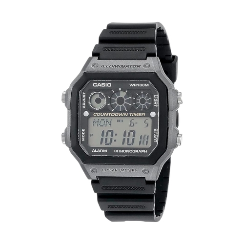 Casio AE1300WH-8A Unisex Black Digital Watch with Black Band
