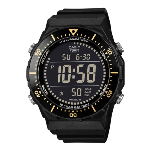 Casio AE-1700H-1BV Mens Digital Watch Black Resin Band Black Face Timer Bezel