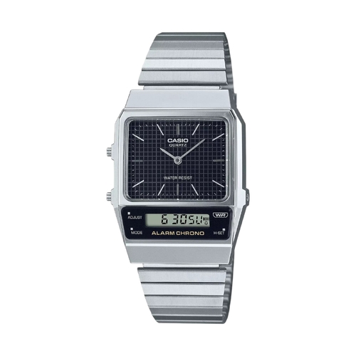Casio General Digital-Analogue Silver Resin Strap Unisex Watch AQ-800E-1ADF