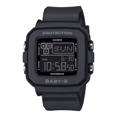 Casio BABY-G BGD-10-1 Womens Black Digital Shock Resistant Resin Watch 100m