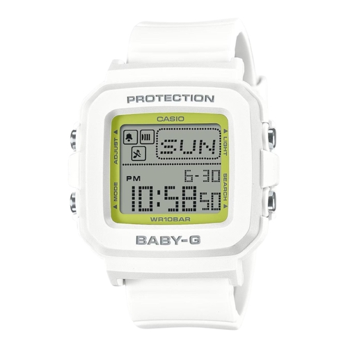 Casio Baby-G BGD-10K-7D Womens Watch White Resin Band Digital 100M