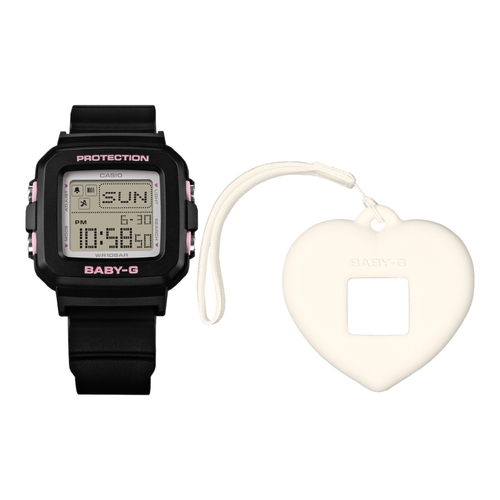 Casio BABY-G BGD-10KH-1 Womens Black Digital Shock Resistant Heart Watch 100m