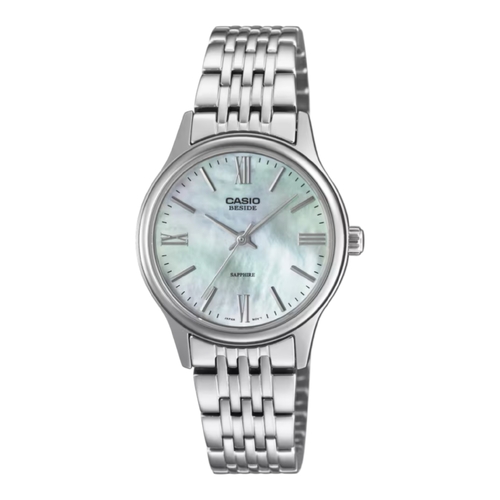 Casio BLS-100DS-2AV Womens Watch Blue MOP Dial Steel Band Sapphire 50M