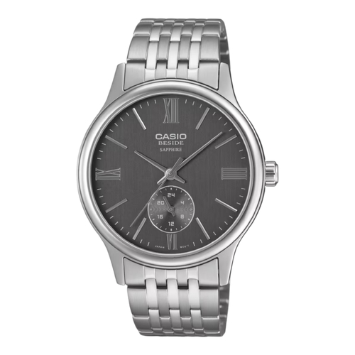 Casio BMS-100D-8AV Mens Watch Grey Dial Steel Band Sapphire 50M