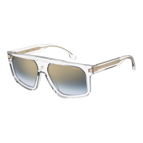 Carrera Unisex 1061/S Crystal Frame Blue Gold Lens 59mm Flat Top Shield Style