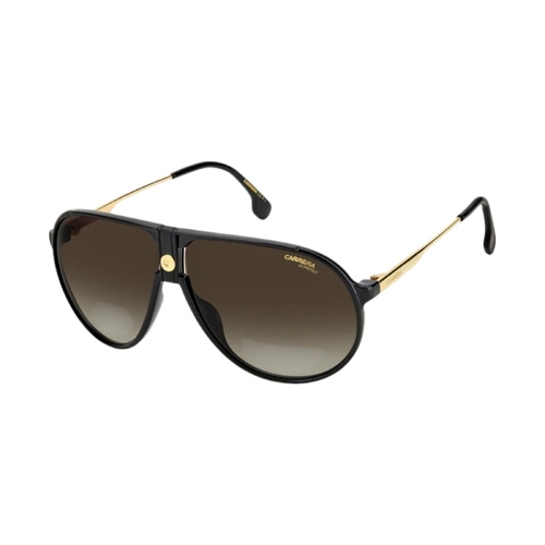Carrera Unisex 1034/S 807/HA 63 Sunglasses Black Brown Gradient Lens 63mm Square