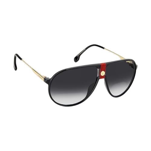 Carrera Unisex 1034/S Sunglasses Gold Red Frame Dark Grey Gradient Lens 63mm