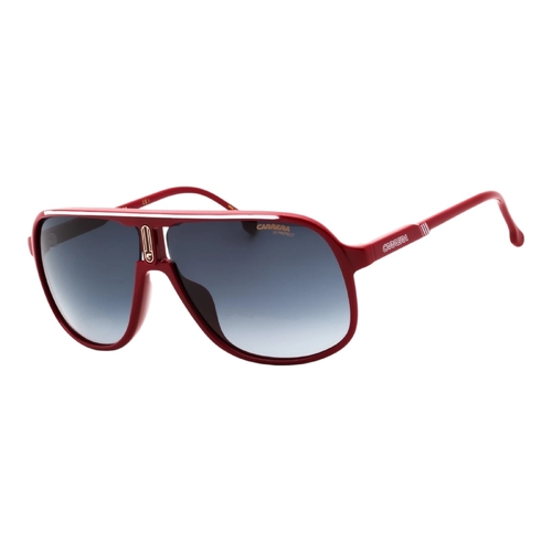 Carrera 1047/S Sunglasses Red Acetate Frame Grey Gradient Lens 62mm Pilot Style
