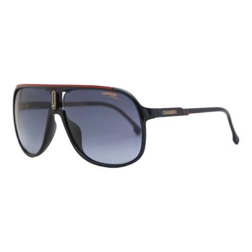 Carrera Mens 1047/S OIT/9O Black Red Frame Grey Lens 62mm Pilot Full Rim Shape