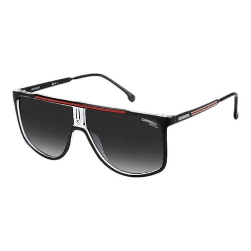 Carrera Mens 1056/S Black Frame Red Detail Grey Gradient Lens 62mm Square Shape