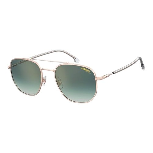 Carrera 236/S 0DDB/EZ Men’s Sunglasses Gold Copper Green Lens 54mm Pilot Style