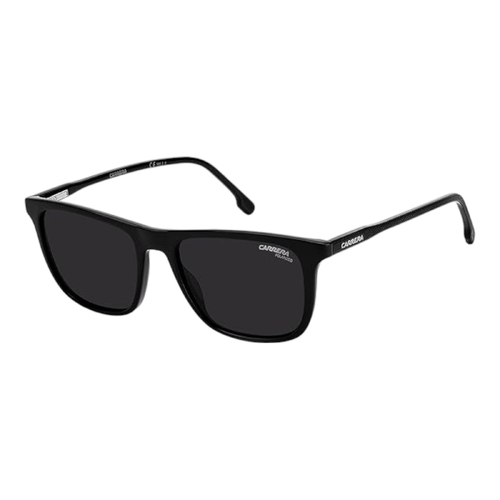 Carrera 261/S Mens 53mm Black Grey Rectangle Sunglasses Dark Lens 53 18 145