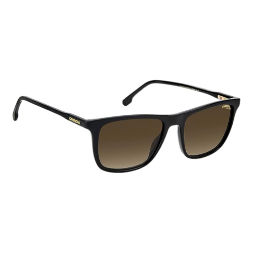 Carrera 261/S 807/HA Mens 53mm Asian Fit Black Square Sunglasses Brown Gradient