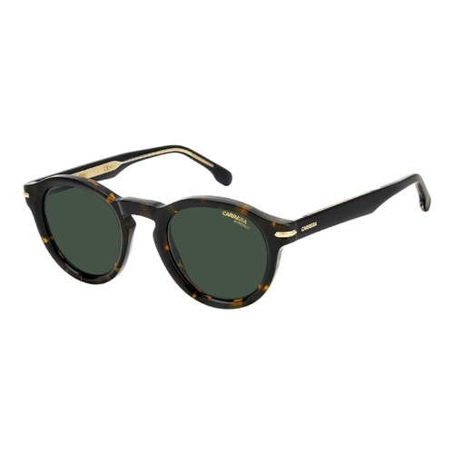 Carrera 306/S 086/QT Unisex Sunglasses Dark Tortoise Frame Green Lens Oval
