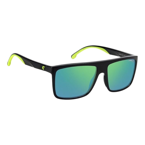 Carrera Men’s Sunglasses 8055/S 7ZJ/Z9 Black Frame Green Lens 58mm Rectangle