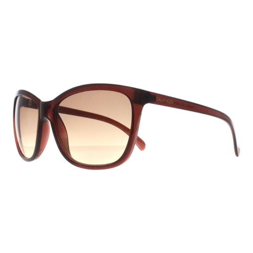 Calvin Klein CK19565S Women&#39;s Sunglasses Milky Brown Gradient Lens 55mm