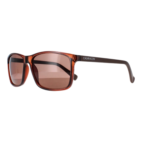 Calvin Klein CK19568S Men&#39;s Sunglasses Crystal Brown Solid Lens 58mm