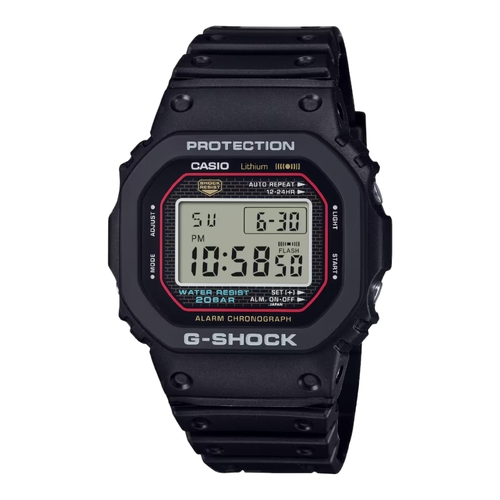 Casio G-SHOCK DW-5000R-1A Mens 5000 Series Digital 200m Screw Back Resin Watch